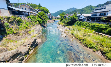 Gujo Hachiman: Yoshida River as seen from Miyagase Bridge Gujo Hachiman: Yoshida River as seen from Miyagase Bridge 139489680