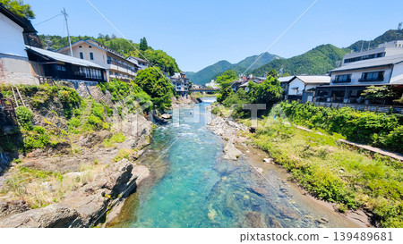 Gujo Hachiman: Yoshida River as seen from Miyagase Bridge Gujo Hachiman: Yoshida River as seen from Miyagase Bridge 139489681