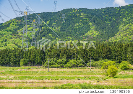 Rural scenery of Lake Biwa in the Oku area, Nishiasaicho, Nagahama City, Shiga Prefecture Rural scenery of Lake Biwa in the Oku area, Nishiasaicho, Nagahama City, Shiga Prefecture 139490596