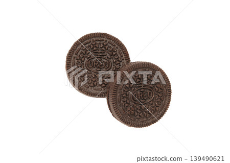Mykolaiv, Ukraine - April 25, 2026: Oreo Cookies isolated on white background. Mykolaiv, Ukraine - April 25, 2026: Oreo Cookies isolated on white background. 139490621