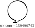 Handwritten-style round speech bubble 139490743