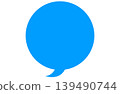Handwritten-style round speech bubble 139490744