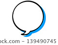 Handwritten-style round speech bubble 139490745