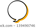 Handwritten-style round speech bubble 139490746