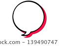 Handwritten-style round speech bubble 139490747