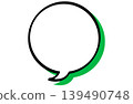 Handwritten-style round speech bubble 139490748