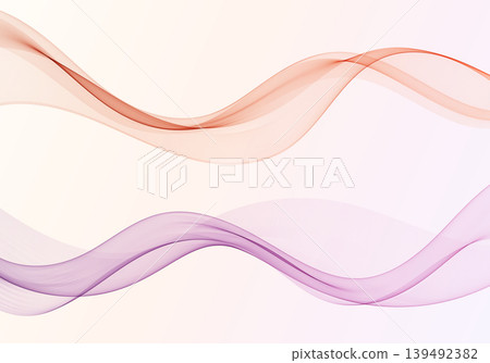 Soft coral and lilac waves flowing across a warm pastel background Soft coral and lilac waves flowing across a warm pastel background 139492382