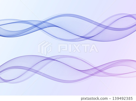Two flowing waves of blue and lavender on a pastel background. Two flowing waves of blue and lavender on a pastel background. 139492385
