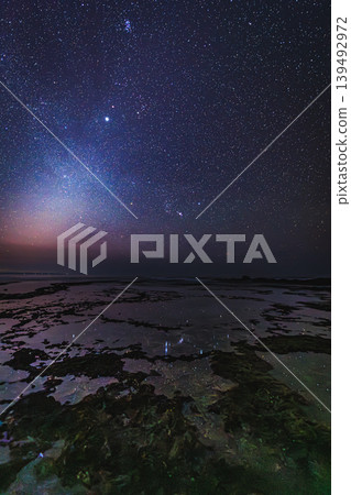 The starry sky viewed from Harutahama Beach The starry sky viewed from Harutahama Beach 139492972