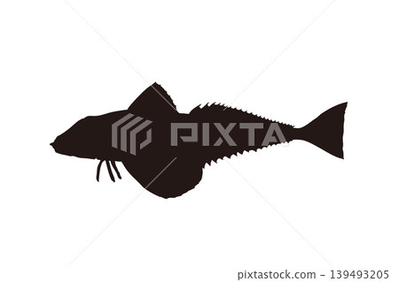 Gurnard silhouette illustration - Sea fishing fish material Gurnard silhouette illustration - Sea fishing fish material 139493205