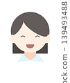 微笑的女人扁平圖示插圖 139493488