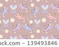 Elephants seamless pattern, vector  139493846