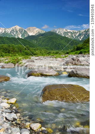 Hakuba Village in early summer, bathed in fresh greenery. Hakuba Village in early summer, bathed in fresh greenery. 139493848