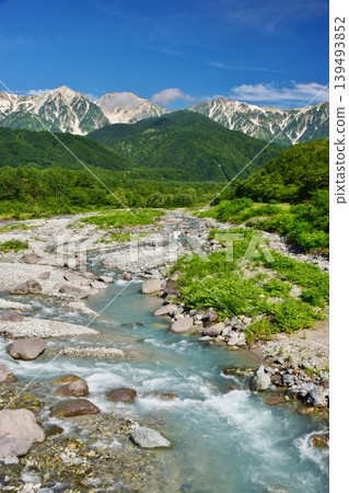 Hakuba Village in early summer, bathed in fresh greenery. Hakuba Village in early summer, bathed in fresh greenery. 139493852