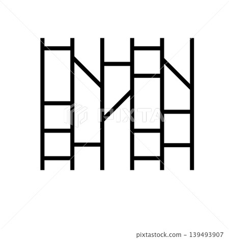 色彩鮮豔的彩券套裝，附有簡潔的插圖 139493907