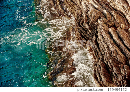 Seascape sun, pond sea outside, ocean wave, nature scenery Petrovac Montenegro Seascape sun, pond sea outside, ocean wave, nature scenery Petrovac Montenegro 139494152