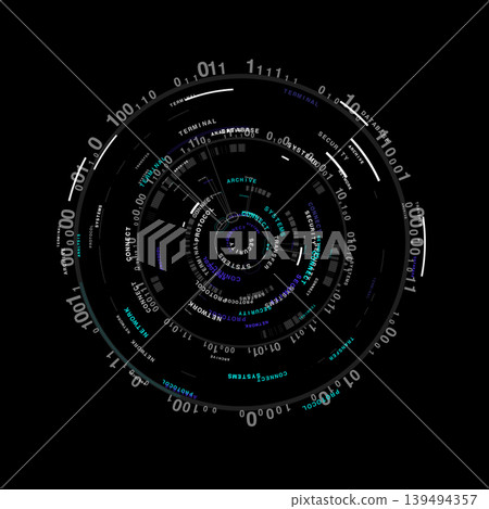 Circular graphics of digital information Circular graphics of digital information 139494357