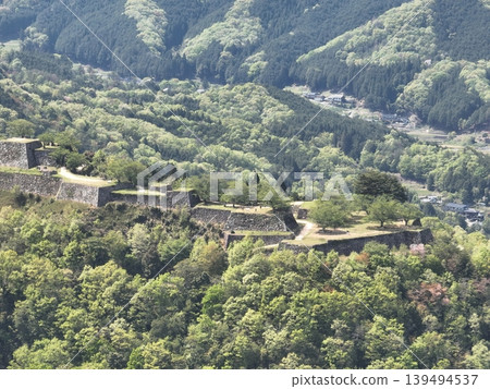 View from Takeda Castle Ruins, Hyogo Prefecture View from Takeda Castle Ruins, Hyogo Prefecture 139494537