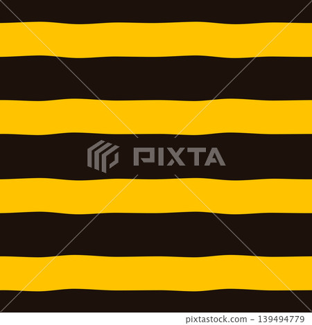 Organic yellow and black bee stripes seamless vector pattern, Hand drawn bumblebee irregular stripes background for cute kids and baby summer fabric design and nursery textiles Organic yellow and black bee stripes seamless vector pattern, Hand drawn bumblebee irregular stripes background for cute kids and baby summer fabric design and nursery textiles 139494779