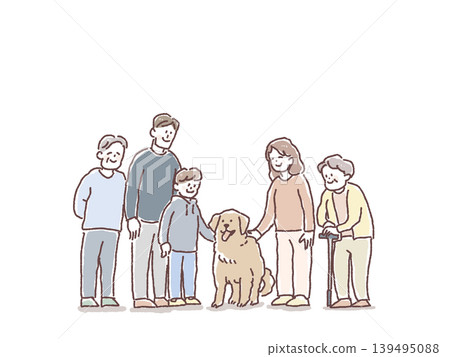 Grown-up dogs and their families 139495088