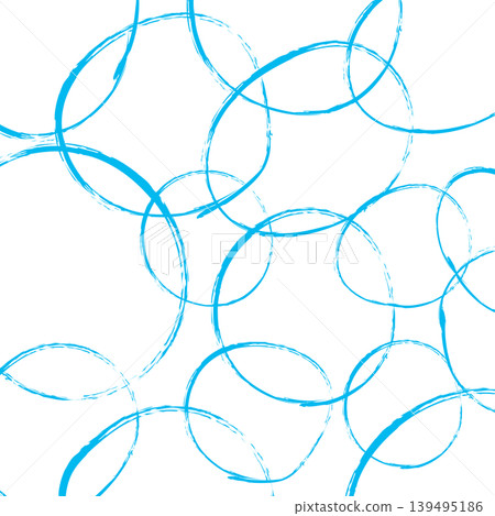 Overlapping hand-drawn circles, blue. Overlapping hand-drawn circles, blue. 139495186