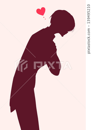 A bowing prince, love, silhouette A bowing prince, love, silhouette 139495210