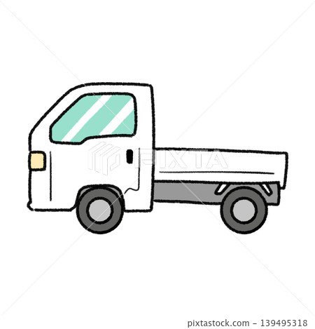 一幅簡潔可愛的迷你卡車插圖。 一幅簡潔可愛的迷你卡車插圖。 139495318