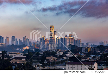 Curitiba skyline at twilight, Brazil urban panorama Curitiba skyline at twilight, Brazil urban panorama 139495583