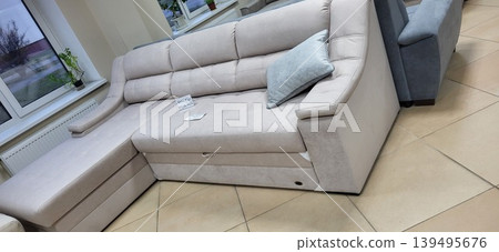 Brest, Belarus - 20.02.2024: Sectional furniture arrangement for urban living social interaction and community behavioral study Brest, Belarus - 20.02.2024: Sectional furniture arrangement for urban living social interaction and community behavioral study 139495676