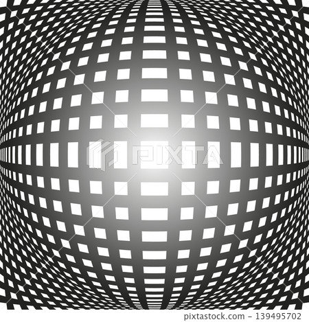 Abstract Convex Black and White Pattern. 3D Illusion Effect. 139495702