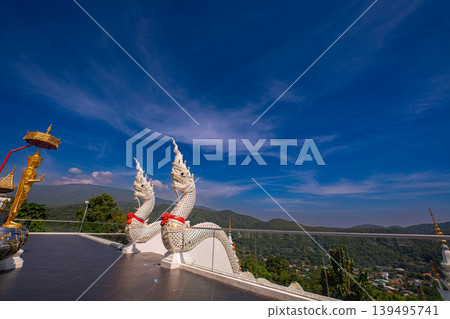 The White Castle Metal Pagoda in Chiang Mai, Thailand The White Castle Metal Pagoda in Chiang Mai, Thailand 139495741