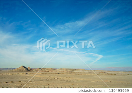 Desert Landscape View Between Hurghada and Cairo Egypt Desert Landscape View Between Hurghada and Cairo Egypt 139495969