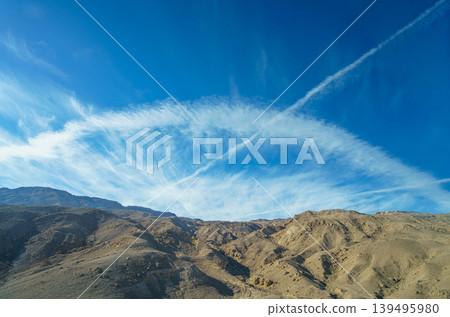 Desert Landscape with Unique Cloud Formation in Egypt Desert Landscape with Unique Cloud Formation in Egypt 139495980