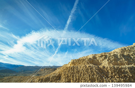 Desert Landscape View Between Hurghada and Cairo Egypt Desert Landscape View Between Hurghada and Cairo Egypt 139495984