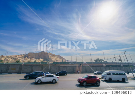 Traffic on a Road in Cairo Egypt Traffic on a Road in Cairo Egypt 139496013