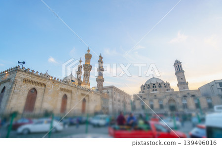 Al-Azhar Mosque and Minarets in Cairo Egypt 139496016