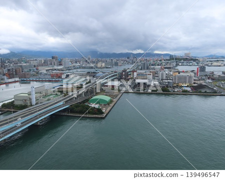 View from the observation deck of Hakata Port Tower (west side) View from the observation deck of Hakata Port Tower (west side) 139496547