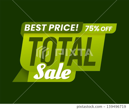 Vegan food green sale offer tag, discount label and icon. Fresh green sale tag with sharp and rounded corners and key promotional messages. Modern vector icon of organic grocery store promotion 139496719
