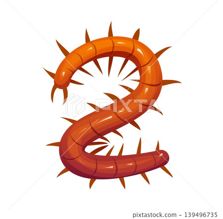 Cartoon insects font and letter of centipede or caterpillar, vector bug and arthropod animal typeface. Kids ABC insect font and English alphabet type number 2 in shape cartoon centipede character Cartoon insects font and letter of centipede or caterpillar, vector bug and arthropod animal typeface. Kids ABC insect font and English alphabet type number 2 in shape cartoon centipede character 139496735