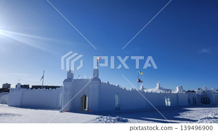 Blue sky and ice castle Blue sky and ice castle 139496900