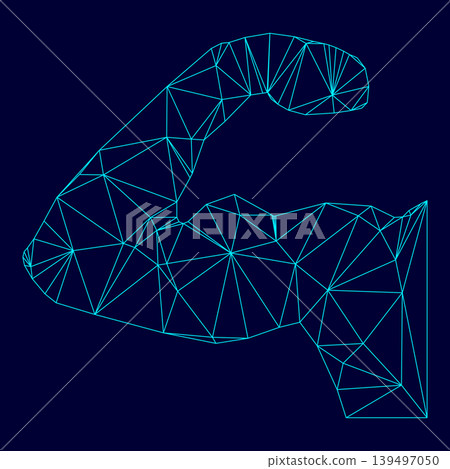 Strong arm icon low poly triangulation triangulated polygonal electric cyan blue vibrant aqua neon color vector illustration image outline contour line Strong arm icon low poly triangulation triangulated polygonal electric cyan blue vibrant aqua neon color vector illustration image outline contour line 139497050