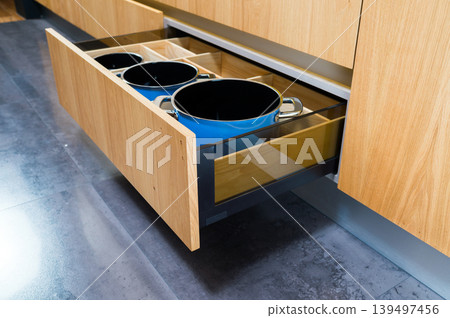 Modern kitchen storage drawers Modern kitchen storage drawers 139497456