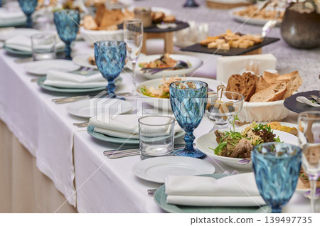 Elegant dining with exquisite dishes Elegant dining with exquisite dishes 139497735