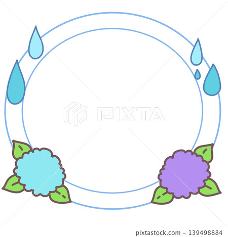 Rainy season round frame light purple Rainy season round frame light purple 139498884