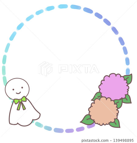 Teru Teru Bozu (weather doll) round frame Teru Teru Bozu (weather doll) round frame 139498895