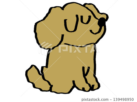 一隻坐著的金毛尋回犬 139498950