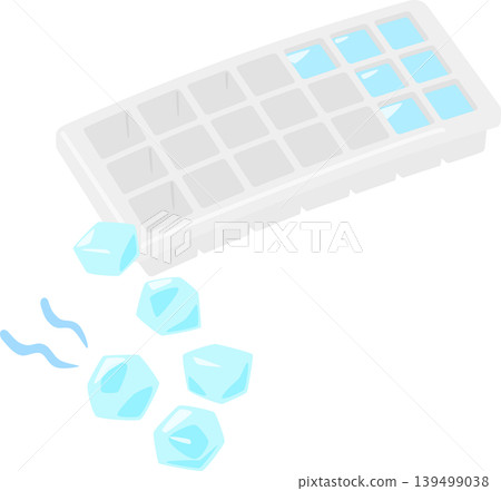 Ice removed from the ice tray Ice removed from the ice tray 139499038