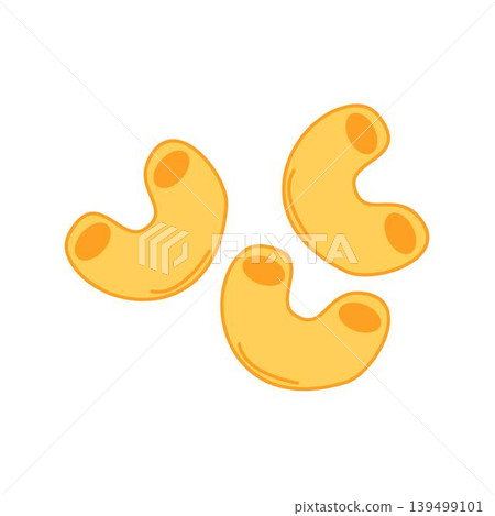 Cartoon Macaroni Pasta Illustration, Yellow Macaroni Cartoon Macaroni Pasta Illustration, Yellow Macaroni 139499101