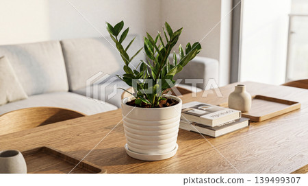 Modern home interior decor with plant Modern home interior decor with plant 139499307