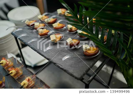 Delicious bites on display Delicious bites on display 139499496
